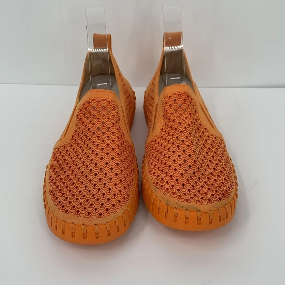 Ilse Jacobsen Tulip slip-on women flat sneaker shoe perforated orange 43 12